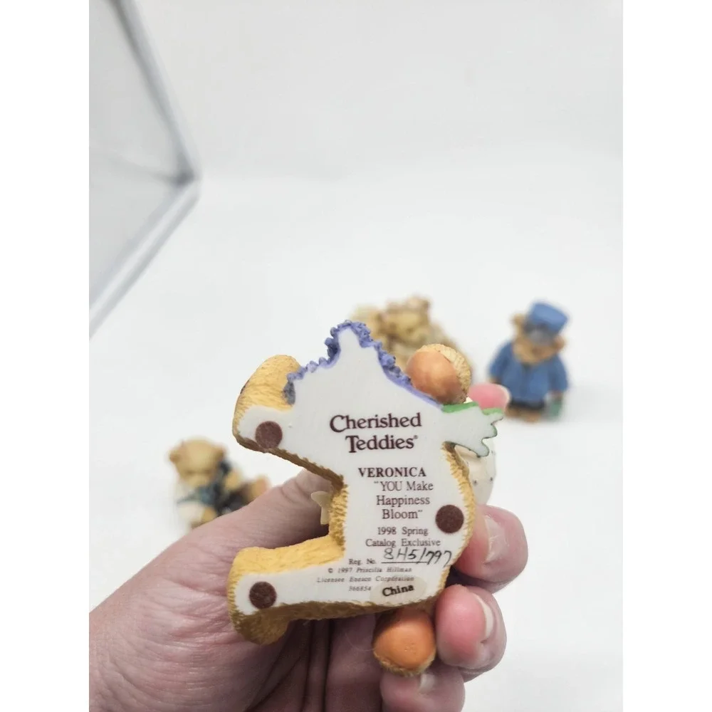 Lot Of 5 Vintage Cherished Teddies Bear Figurines